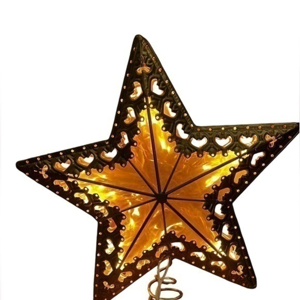 Christmas Star Tree Topper Yellow Gold